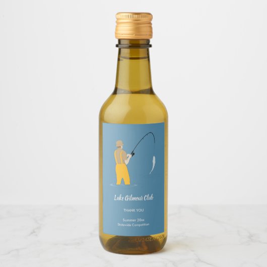 魚釣り ワインラベル (正面)