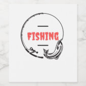 魚釣り ワインラベル (シングルラベル)