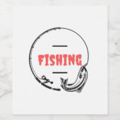 魚釣り ワインラベル (シングルラベル)