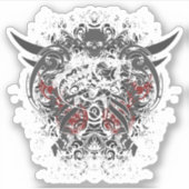 魚釣り – 入れ墨と魚釣り シール (正面)