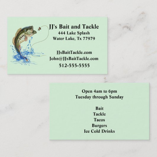 魚釣り 名刺 (正面/裏面)