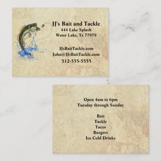 魚釣り 名刺 (正面/裏面)