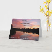 「魚釣り...平和、美しい...Calm」誕生日カード カード (黄色い花)