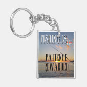 魚釣り...忍耐が報われた キーホルダー (正面左)