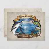 魚釣り – 探さない ポストカード (正面/裏面)