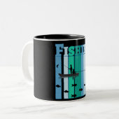 魚釣り |最高の魚釣り ツートーンマグカップ (正面左)