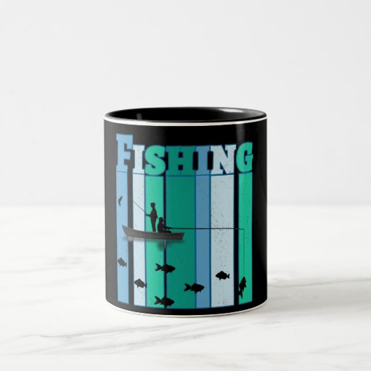 魚釣り |最高の魚釣り ツートーンマグカップ (中央)