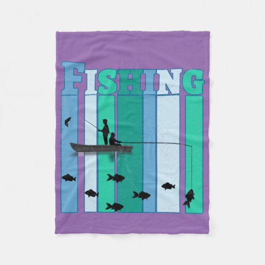 魚釣り |最高の魚釣り フリースブランケット (正面)