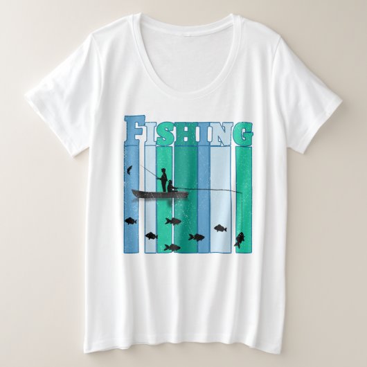 魚釣り |最高の魚釣り プラスサイズTシャツ (デザイン正面)