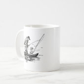 魚釣り:永遠の絆 コーヒーマグカップ (正面左)