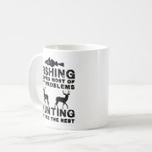 魚釣り·狩りおもしろい贈与クリスマス コーヒーマグカップ (正面左)
