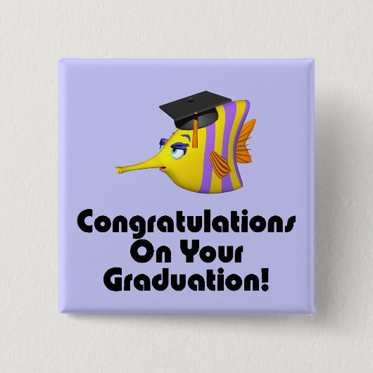 魚釣り- 缶バッジ (正面)