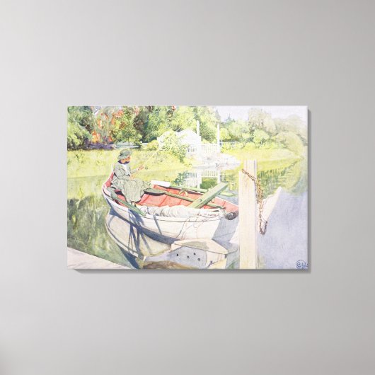 魚釣り, 1909 キャンバスプリント (正面)