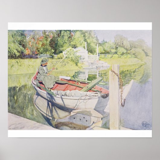 魚釣り, 1909 ポスター (正面)