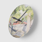 魚釣り, 1909 ラウンド壁時計 (傾斜)