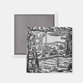 魚釣り『A Book Roxburghe Ballads』の風刺 マグネット (正面/裏面)