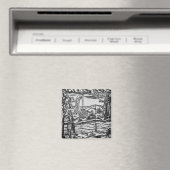 魚釣り『A Book Roxburghe Ballads』の風刺 マグネット (インサイチュ (食洗機))