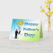 魚釣り- Happy Father's Day Card カード (黄色い花)