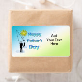 魚釣り- Happy Father's Day Label ラベル (インサイチュ)