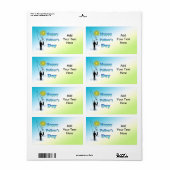 魚釣り- Happy Father's Day Label ラベル (フルシート)