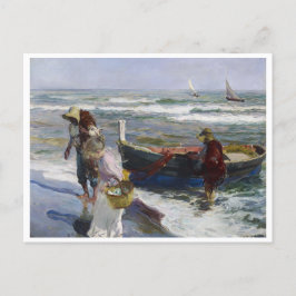 魚釣り、Joaquin Sorolla y Bastidaからの復帰 ポストカード