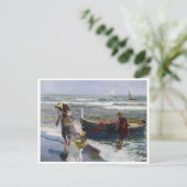 魚釣り、Joaquin Sorolla y Bastidaからの復帰 ポストカード (スタンド正面)