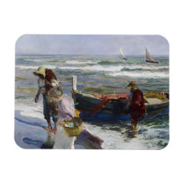 魚釣り、Joaquin Sorolla y Bastidaからの復帰 マグネット