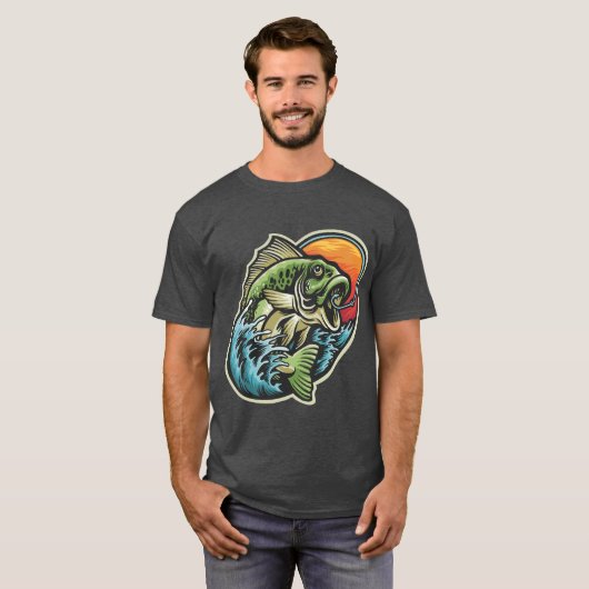 魚釣り Tシャツ (正面フル)