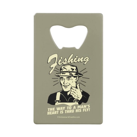 魚釣り: Thru His Fly クレジットカード栓抜き (正面)