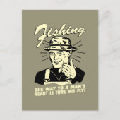 魚釣り: Thru His Fly ポストカード (正面)