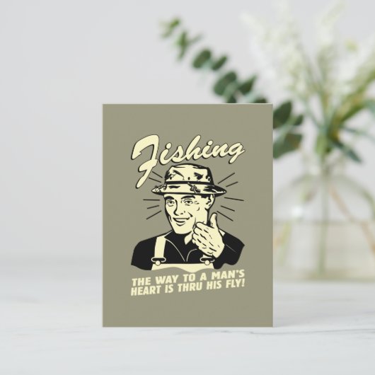 魚釣り: Thru His Fly ポストカード (スタンド正面)