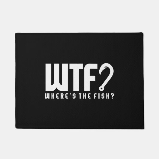 魚釣り- wtf where is fish ドアマット (正面)
