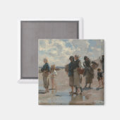 魚釣りfor Oysters at Cancale - John Sargent マグネット (正面/裏面)