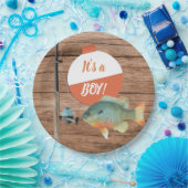魚釣りIts a Boy Baby Shower ペーパープレート (パーティー)