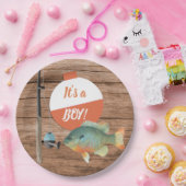 魚釣りIts a Boy Baby Shower ペーパープレート (パーティー)