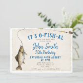 魚釣りO-fish-al大人誕生日招待状 招待状 (スタンド正面)