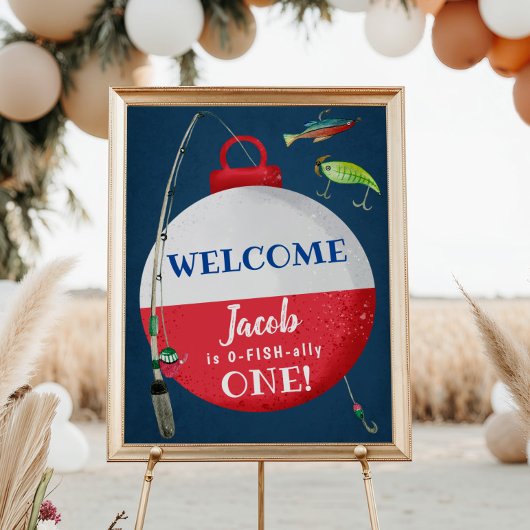 魚釣りO-FISH-ally誕生日へようこそ ポスター