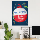 魚釣りO-FISH-ally誕生日へようこそ ポスター (ホームオフィス)