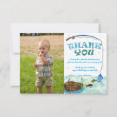 魚釣りO-fish-ally誕生日フォトサンキューカード サンキューカード (正面)