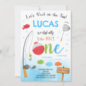 魚釣りO-Fish-Ally 1st誕生日招待状 招待状 (正面)