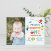 魚釣りO-fish-ally ONE誕生日招待状 招待状 (スタンド正面)