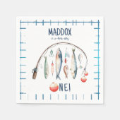 魚釣りO-Fish-Ally The Big One Blue Boy誕生日 スタンダードカクテルナプキン (正面)