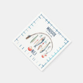 魚釣りO-Fish-Ally The Big One Blue Boy誕生日 スタンダードカクテルナプキン (角)