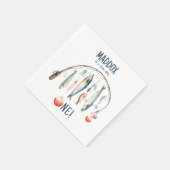 魚釣りO-Fish-Ally The Big One Blue Boy誕生日 スタンダードカクテルナプキン (角)