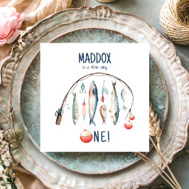 魚釣りO-Fish-Ally The Big One Blue Boy誕生日 スタンダードカクテルナプキン