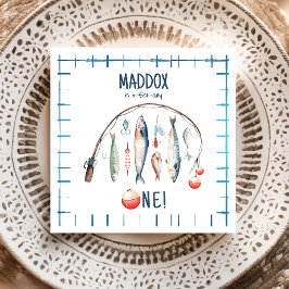 魚釣りO-Fish-Ally The Big One Blue Boy誕生日 スタンダードカクテルナプキン