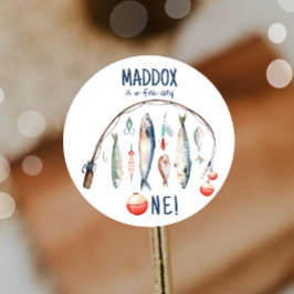 魚釣りO-Fish-Ally The Big One Blue Boy誕生日 ラウンドシール