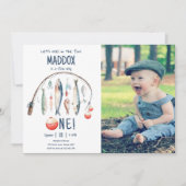 魚釣りO-Fish-Ally The Big One Blue Boy誕生日 招待状 (正面)