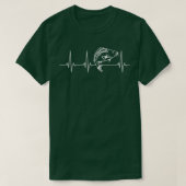 魚釣りp心拍 tシャツ (デザイン正面)