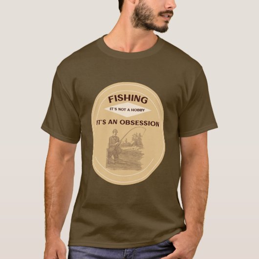 魚釣りRシャツに取り付かれる Tシャツ (正面)